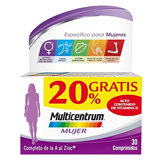 Multicentrum mujer 30 comprimidos +20% gratis